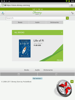 Онлайн-магазин Obreey на PocketBook A10