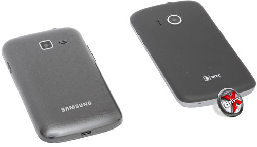 Samsung Galaxy Y Pro и Huawei U8350. Вид сзади