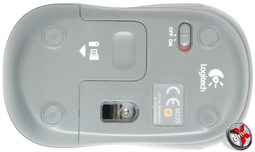 Logitech Wireless M235. Вид снизу