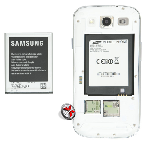 Samsung Galaxy S III со снятым аккумулятором
