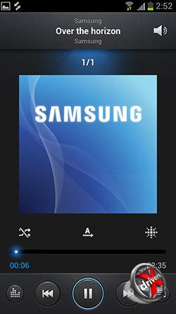 Музыкальный плеер на Samsung Galaxy S III. Рис. 2