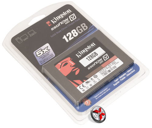 Kingston SSDNow V100 128 Гбайт в упаковке