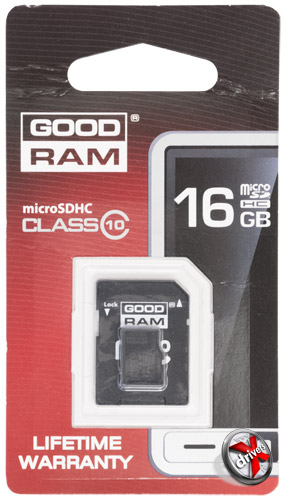 GOODRAM microSDHC 16 Гбайт class 10 в упаковке