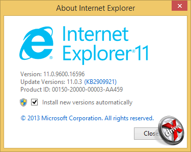 Internet Explorer 11.0.3 в Windows 8.1 Update 1