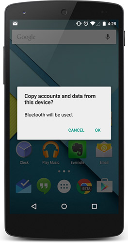 Синхронизация устройств по NFC в Android 5.0