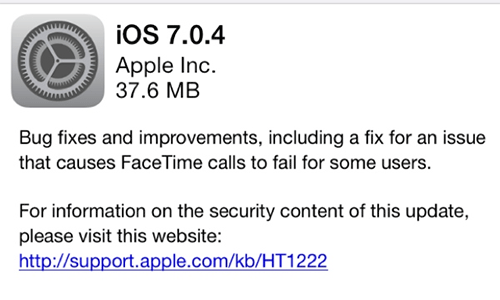    iOS 7.0.4