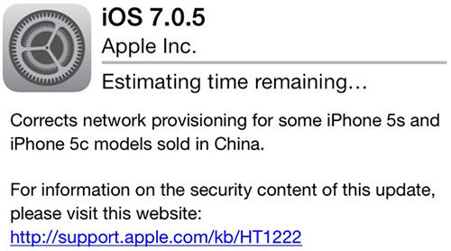    iOS 7.0.5