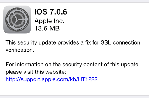    iOS 7.0.6