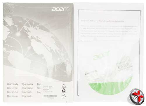 Комплектация Acer Aspire E1-531G