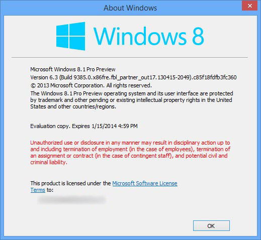  Windows 8.1 6.3.9385