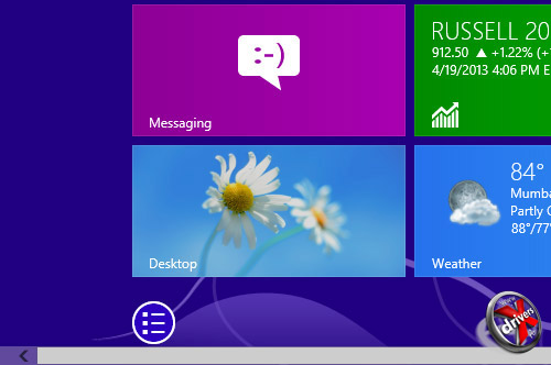 Кнопка вызова всех приложений в Windows 8.1 6.3.9369