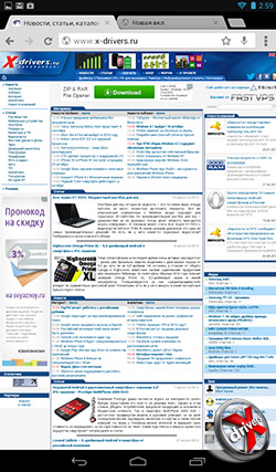 Браузер Chrome на HP Slate 7. Рис. 2