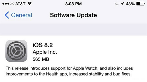 Изменения в iOS 8.2