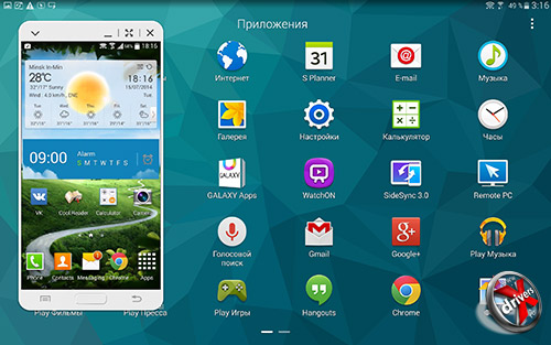 SideSync на Samsung Galaxy Tab S 10.5. Рис. 3