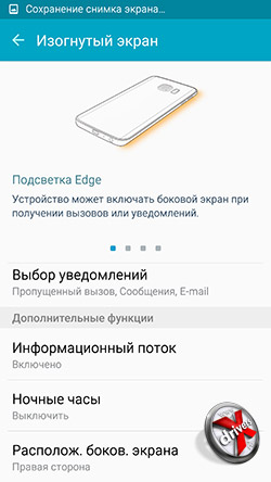 Параметры изогнутого экрана Samsung Galaxy S6 edge. Рис. 2