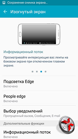 Параметры изогнутого экрана Samsung Galaxy S6 edge. Рис. 4