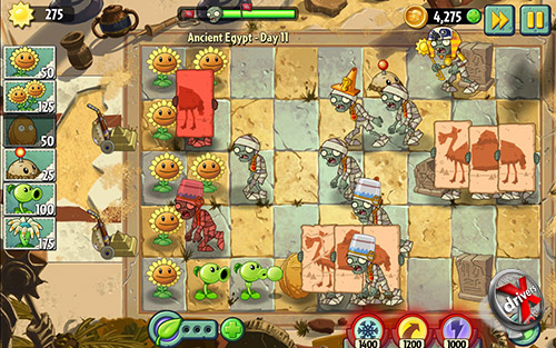 Игра Plants vs Zombies 2 на Samsung Galaxy Tab E