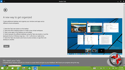 Insider Hub в Windows 10 сборка 9879. Рис. 2
