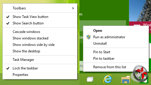 Контекстное меню в Windows 10 сборка 9888