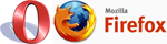 Логотипы Opera и Mozilla Firefox