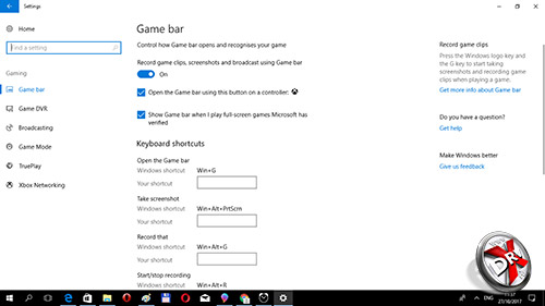  Настройки приложений Windows 10 Fall Creators Update