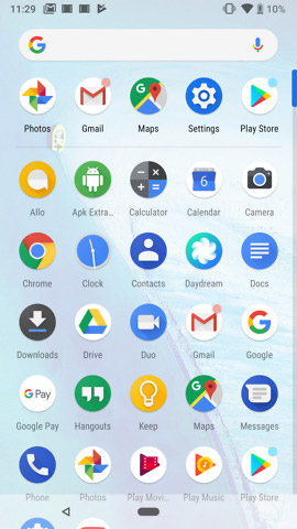 Прозрачность в Android 9