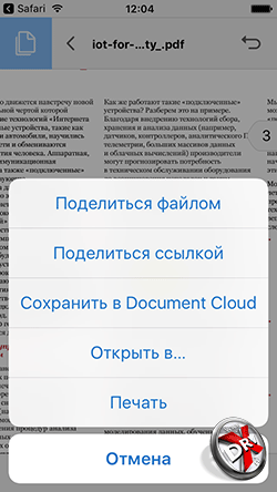  Открыть PDF на iPhone в Adobe Acrobat Reader. Рис 6