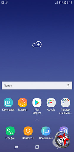 Домашний экран Samsung Galaxy J6 (2018)