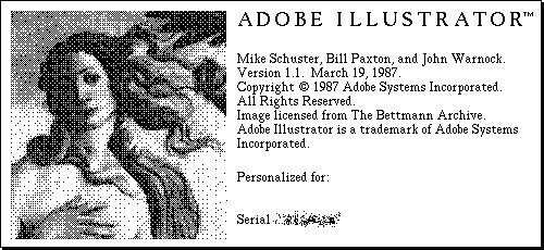Сплэш-скрин Adobe Illustrator 1.1
