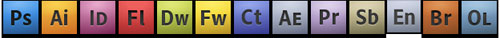 Логотипы программ из Creative Suite 4