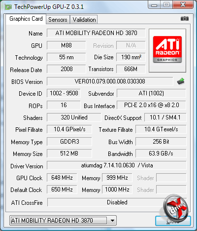   ATI Mobility Radeon HD 3870,   GraphicBooster