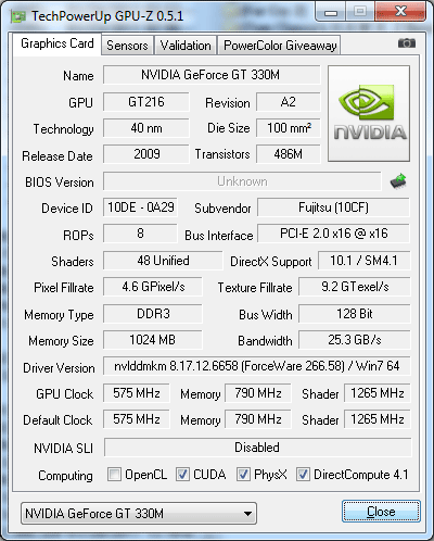  Fujitsu LIFEBOOK NH570