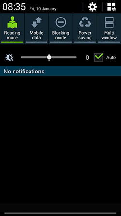 Экран состояния Android 4.4 на Galaxy S4. Рис. 1