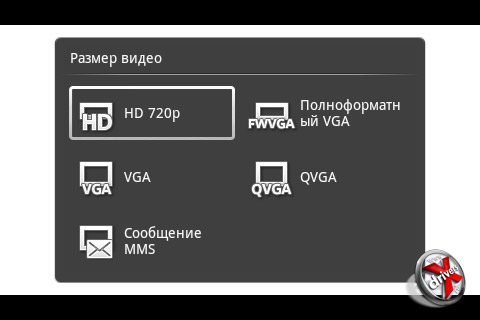 Интерфейс камеры Sony Ericsson Xperia mini pro SK17i. Рис. 3