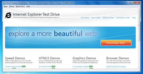 Internet Explorer Platform Preview 10