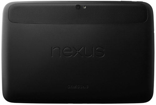 Google Nexus 10. Вид сзади
