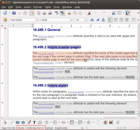 LibreOffice Writer 3.6