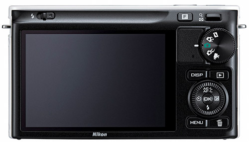 Nikon 1 J2. Вид сзади