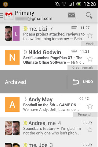 Gmail for Android 4.5