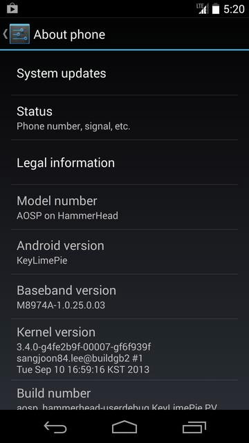 Android 5.0   Nexus 5