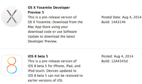  iOS 8 beta 5