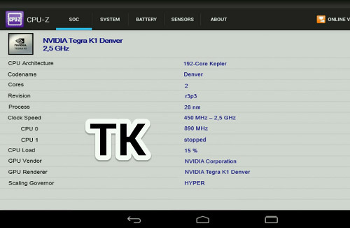 Nexus 9   NVIDIA Tegra K1