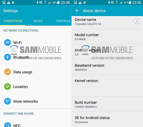 Android 5.0  Galaxy S4. . 4