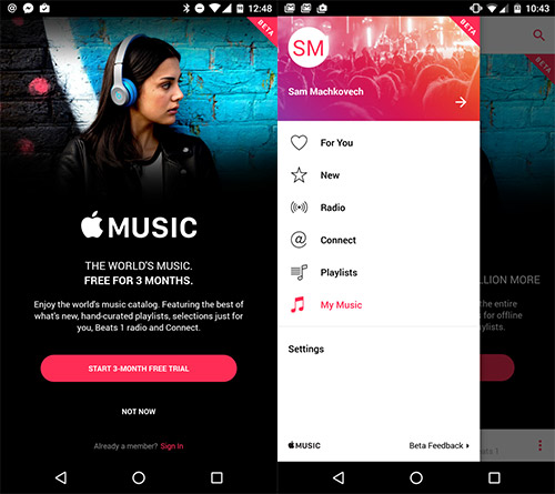 Apple Music   Android