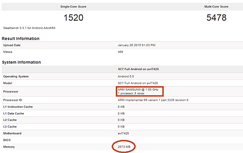 Geekbench   Exynos 7420