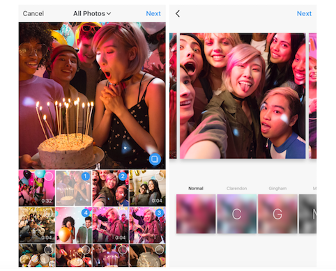 Instagram разрешил вставлять несколько картинок в пост