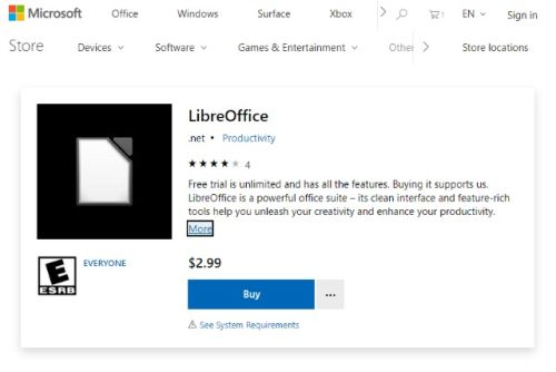  Microsoft Store   LibreOffice