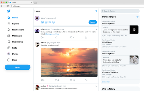 Twitter обновил веб-интерфейс